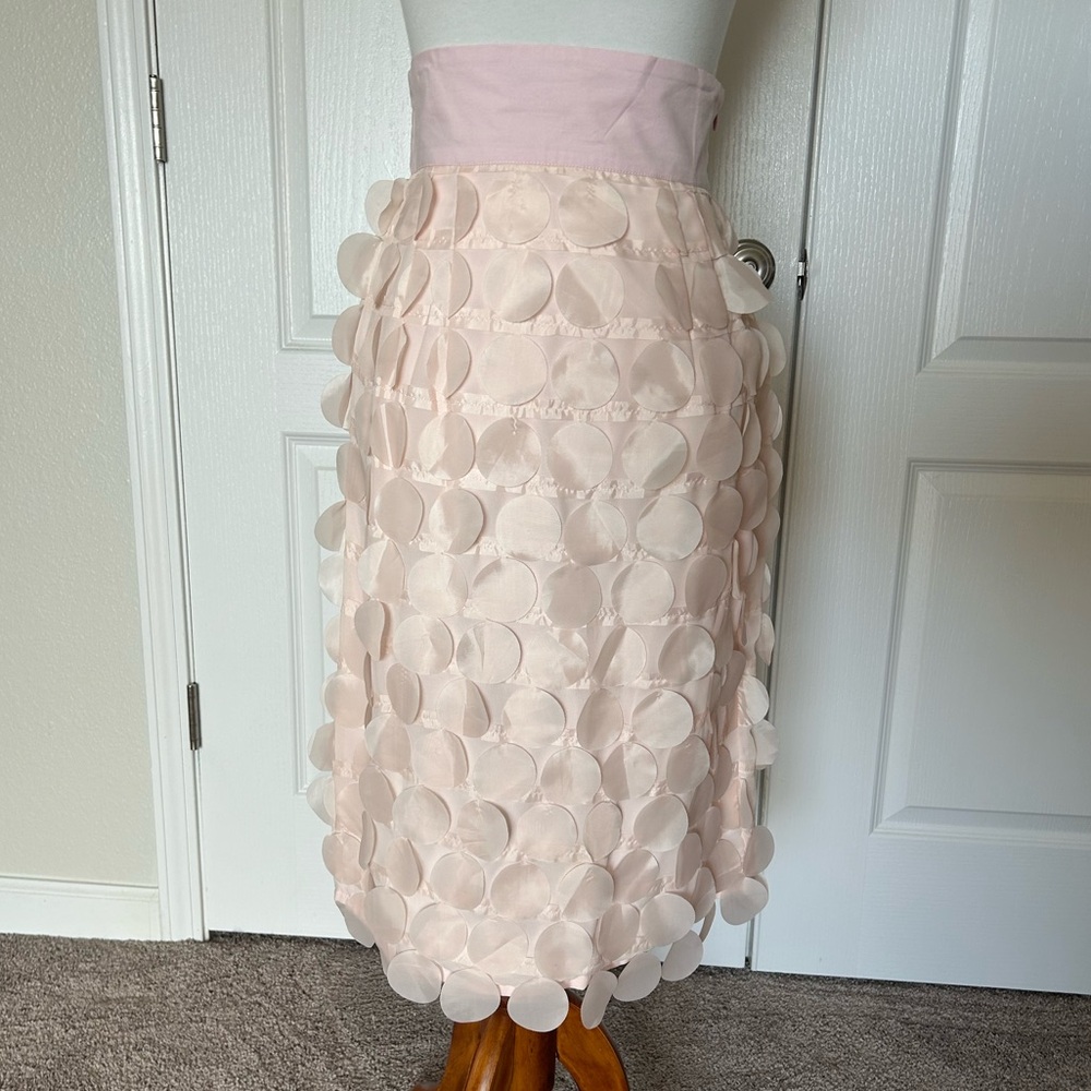 Shabby Apple Blush Curiouser & Curiouser Skirt with Circular 3D Accents - Picture 2 of 5